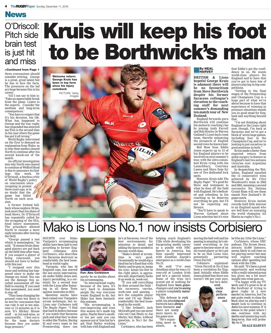 The Rugby Paper Preview Pages