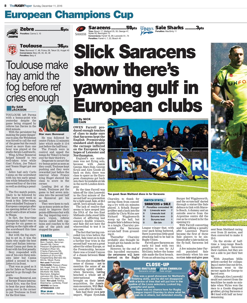 The Rugby Paper Preview Pages