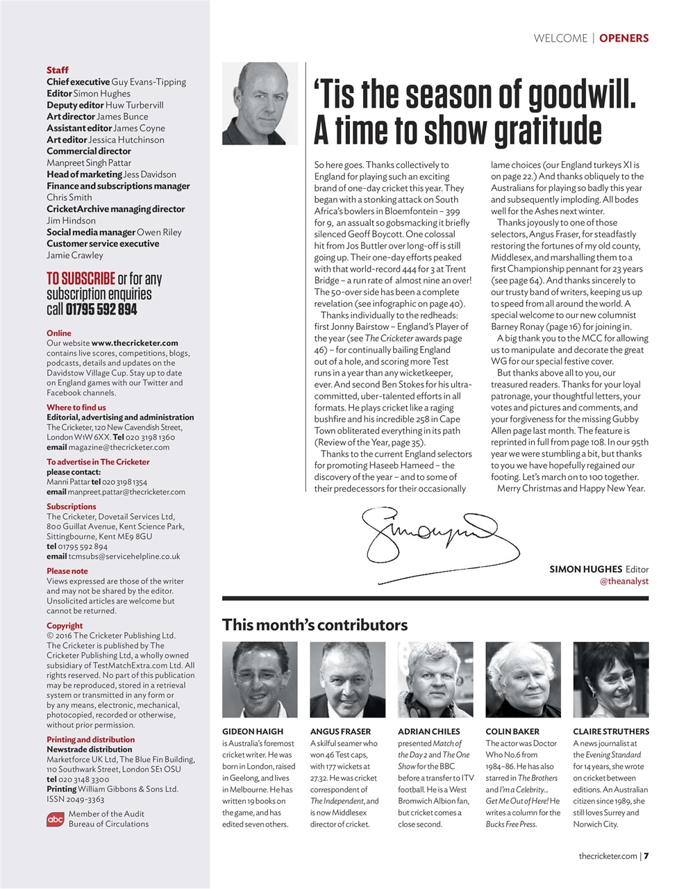 The Cricketer Magazine Preview Pages