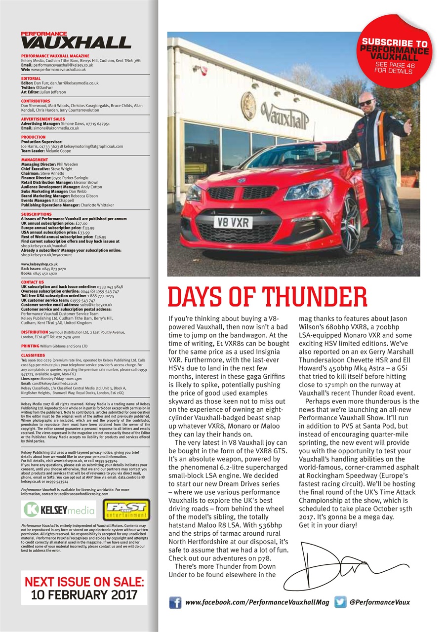 Performance Vauxhall Preview Pages