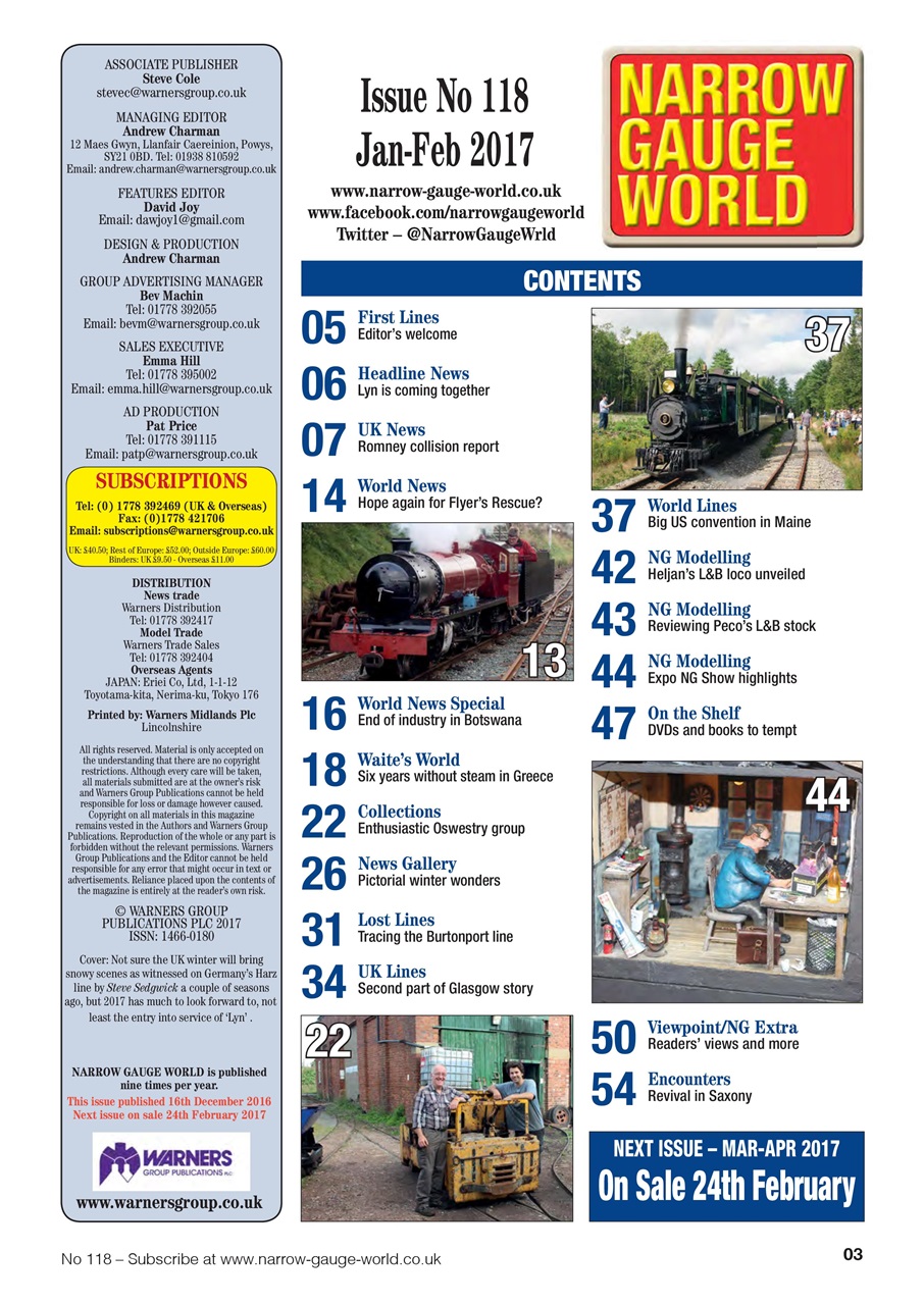 Narrow Gauge World Preview Pages