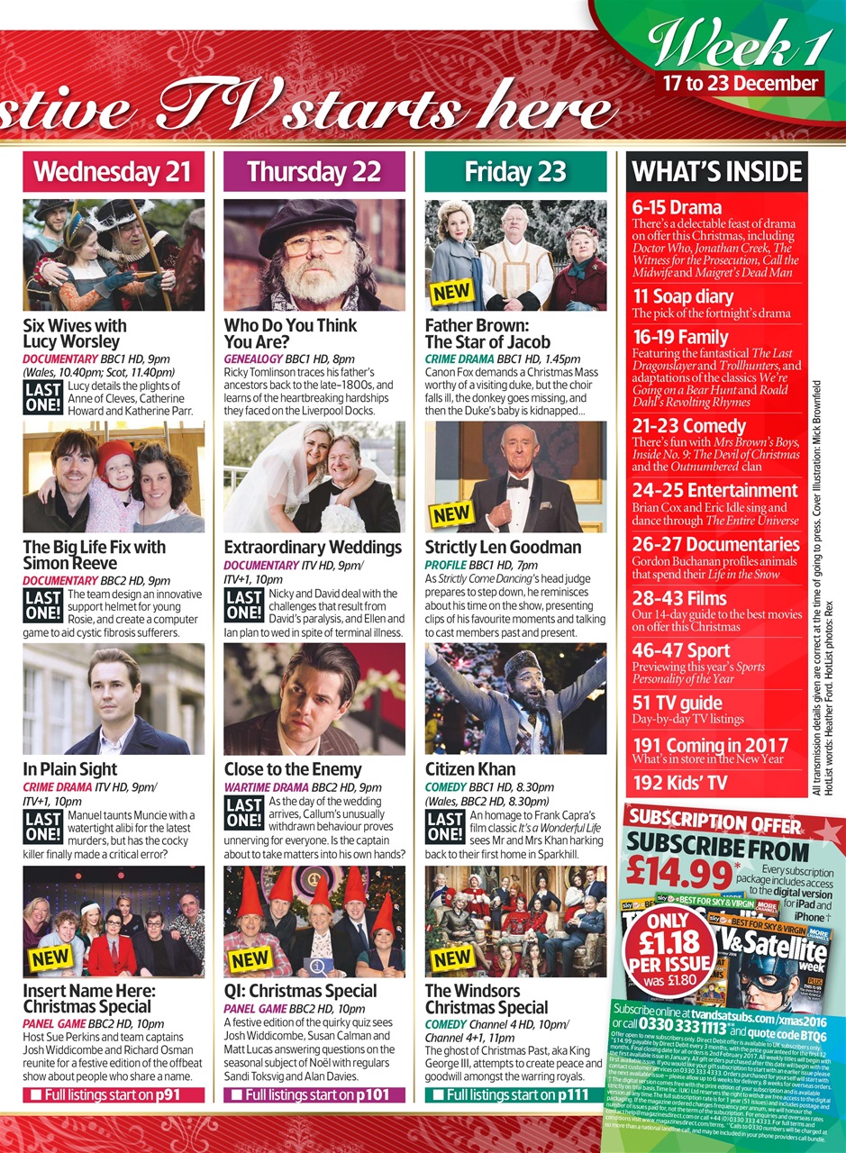 TV & Satellite Week Preview Pages