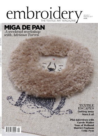 Embroidery Magazine issue January/February 2017