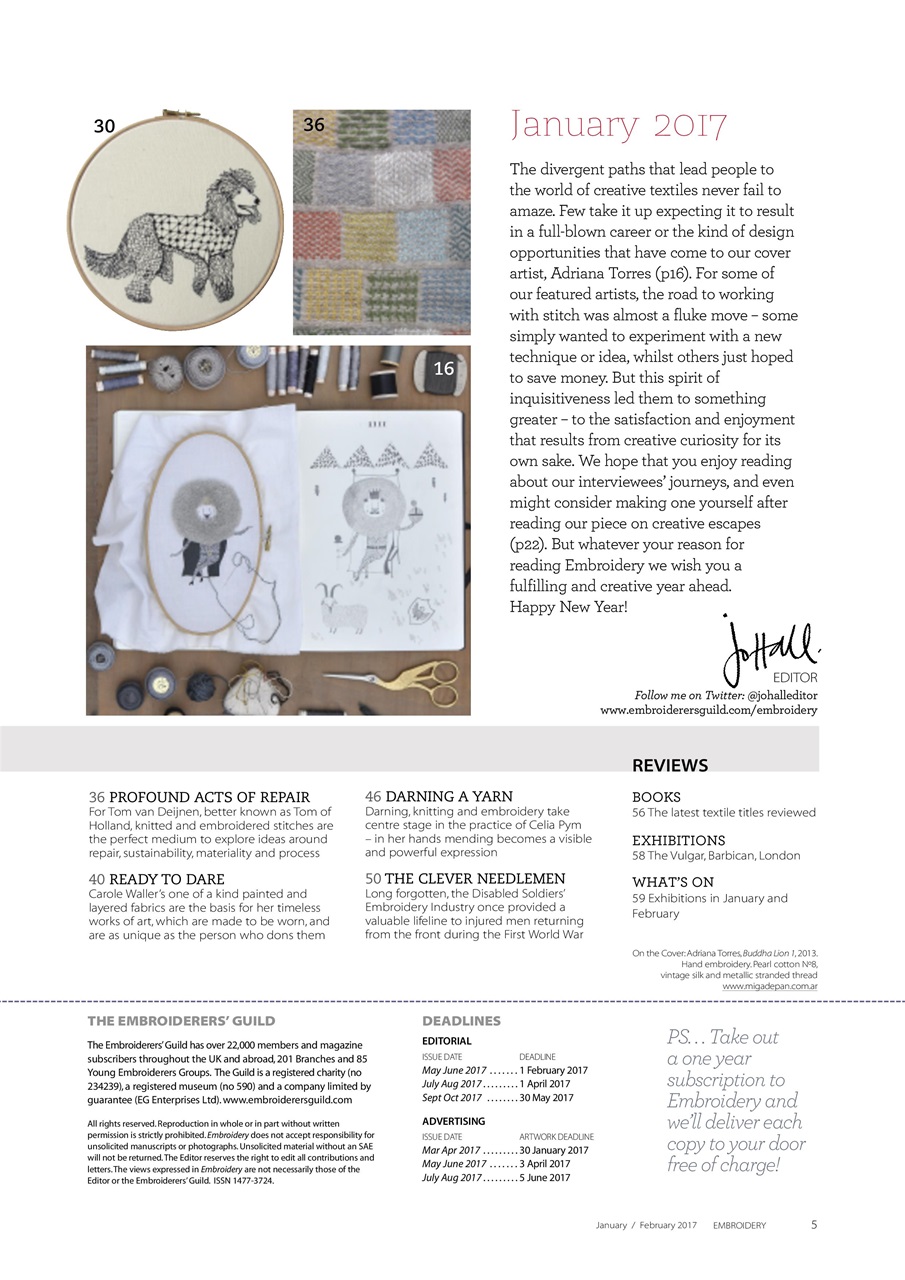 Embroidery Magazine Preview Pages