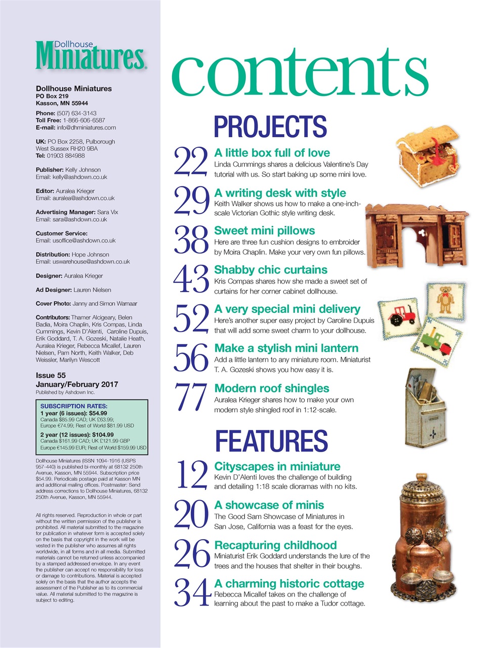 Dollhouse Miniatures Preview Pages