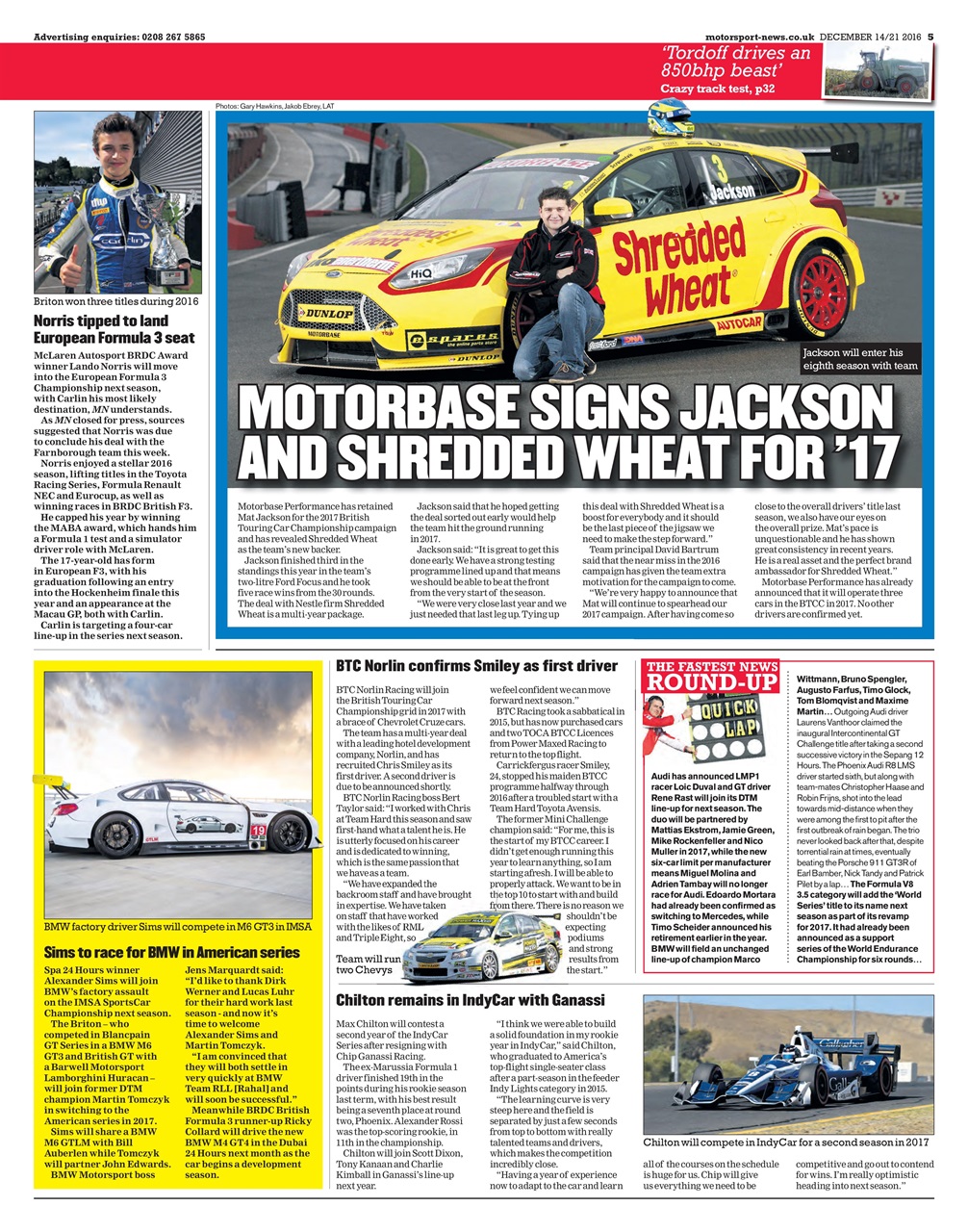 Motorsport News Preview Pages