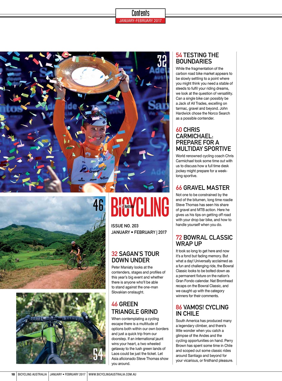 Bicycling Australia Preview Pages