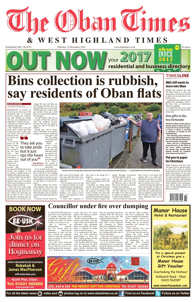 The Oban Times & Lochaber Times Preview Pages