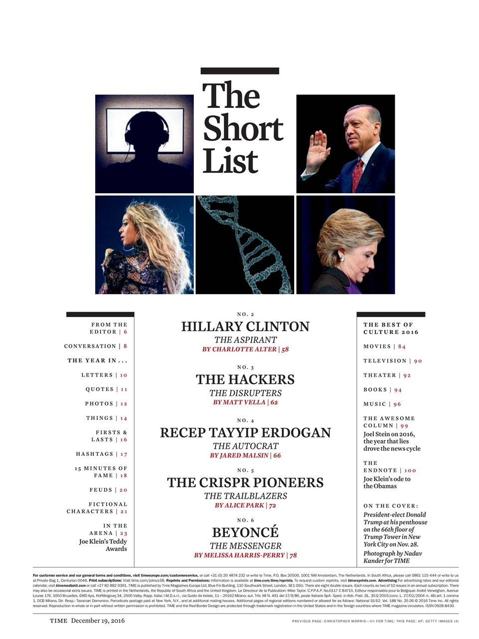 TIME Magazine Europe Preview Pages