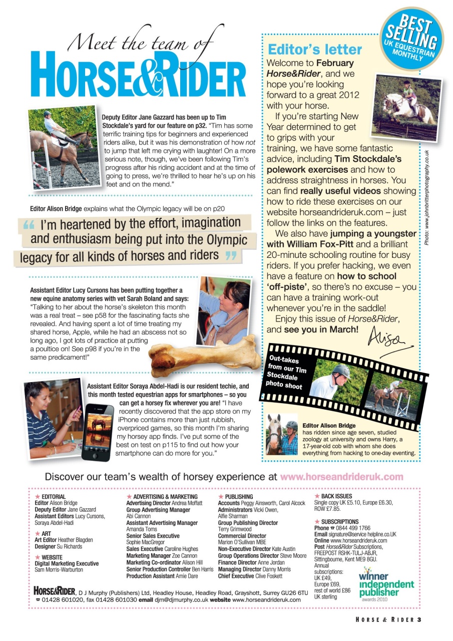 Horse&Rider Magazine - UK equestrian magazine for Horse and Rider Preview Pages