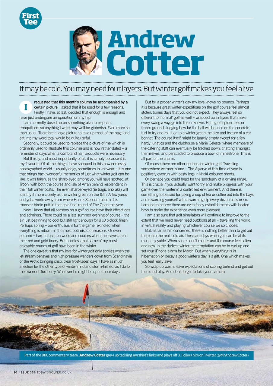 Today's Golfer Preview Pages