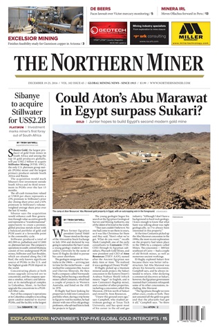 The Northern Miner issue Vol. 102 No. 45
