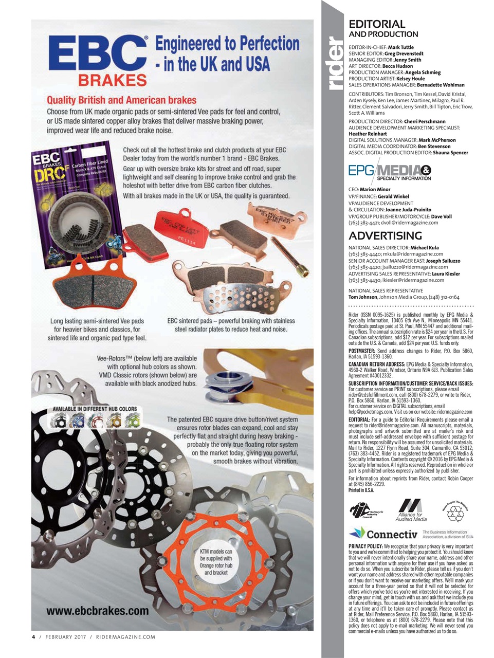 Rider Magazine Preview Pages