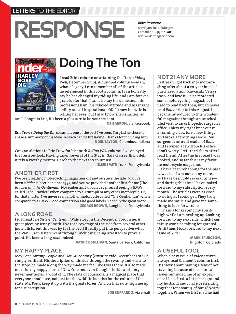 Rider Magazine Preview Pages