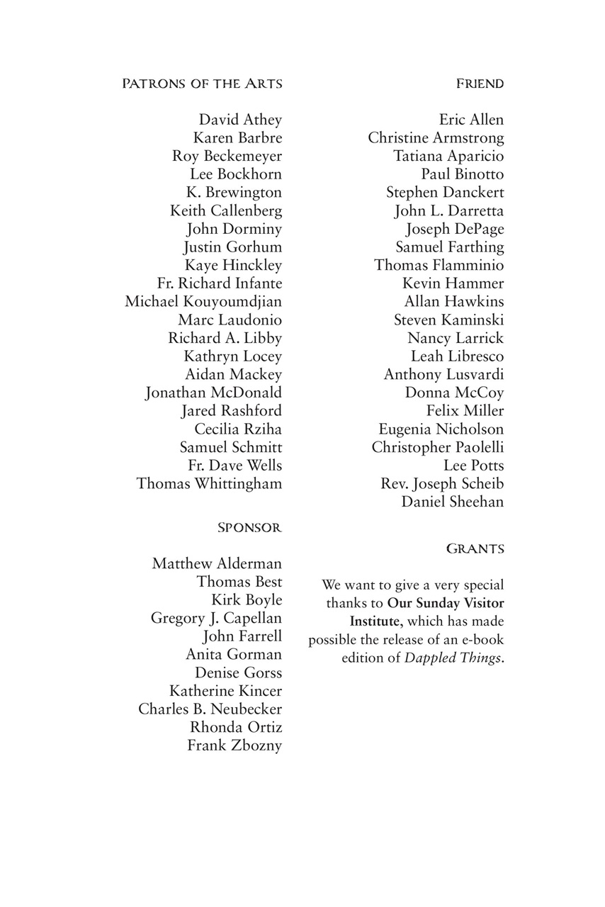 Dappled Things Preview Pages