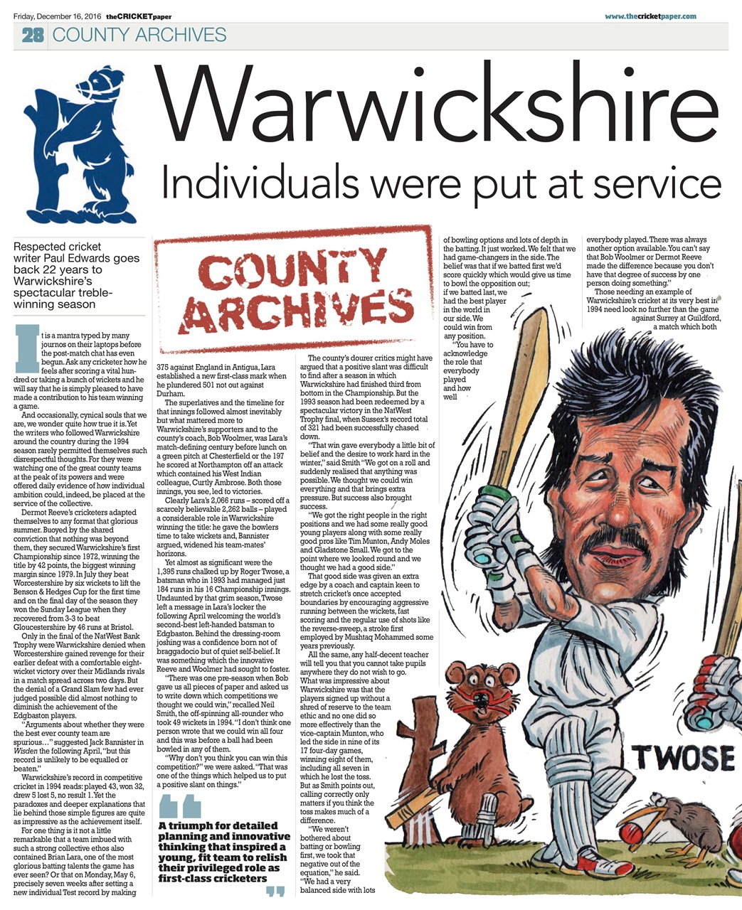 The Cricket Paper Preview Pages