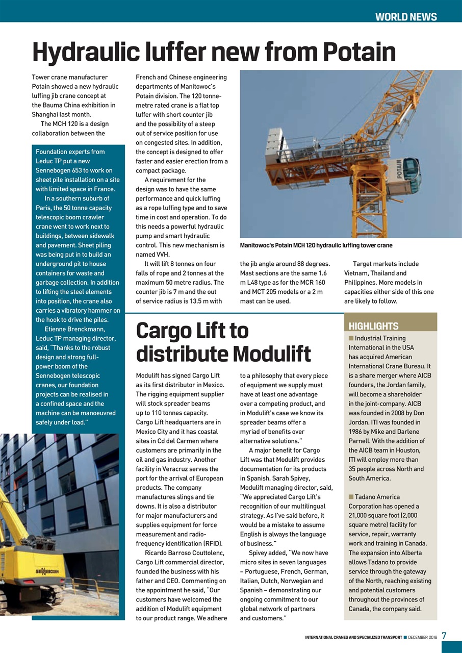 Int. Cranes and Specialized Transp Preview Pages