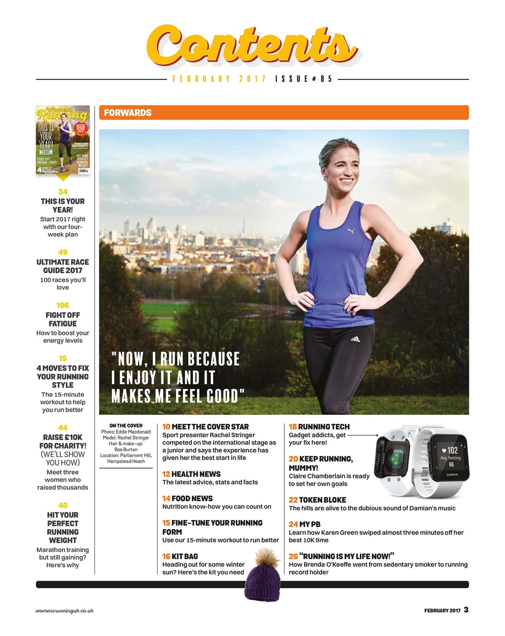 Women’s Running Preview Pages