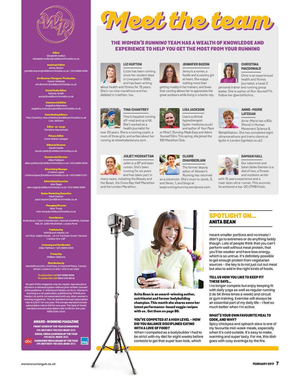 Women’s Running Preview Pages