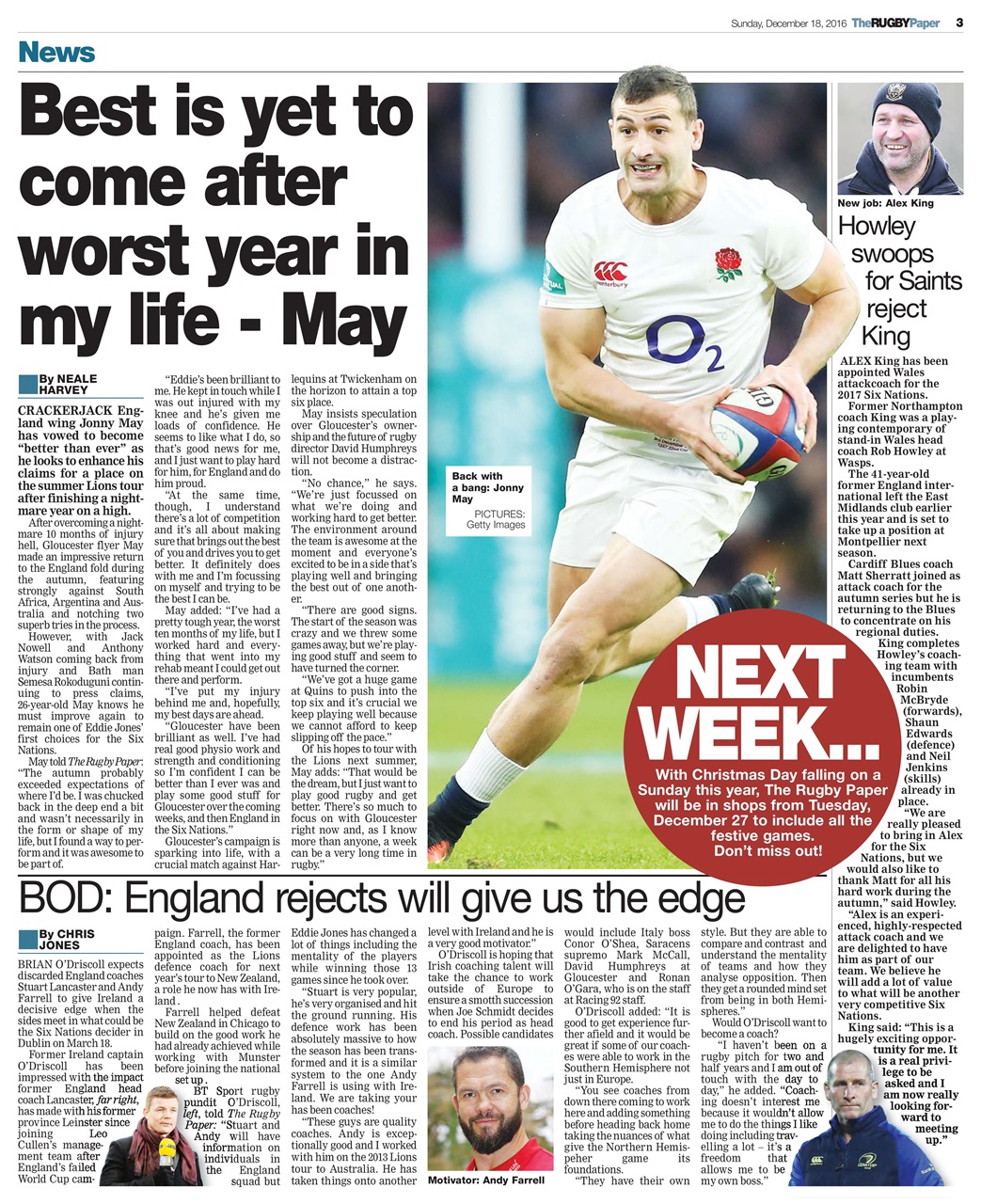 The Rugby Paper Preview Pages