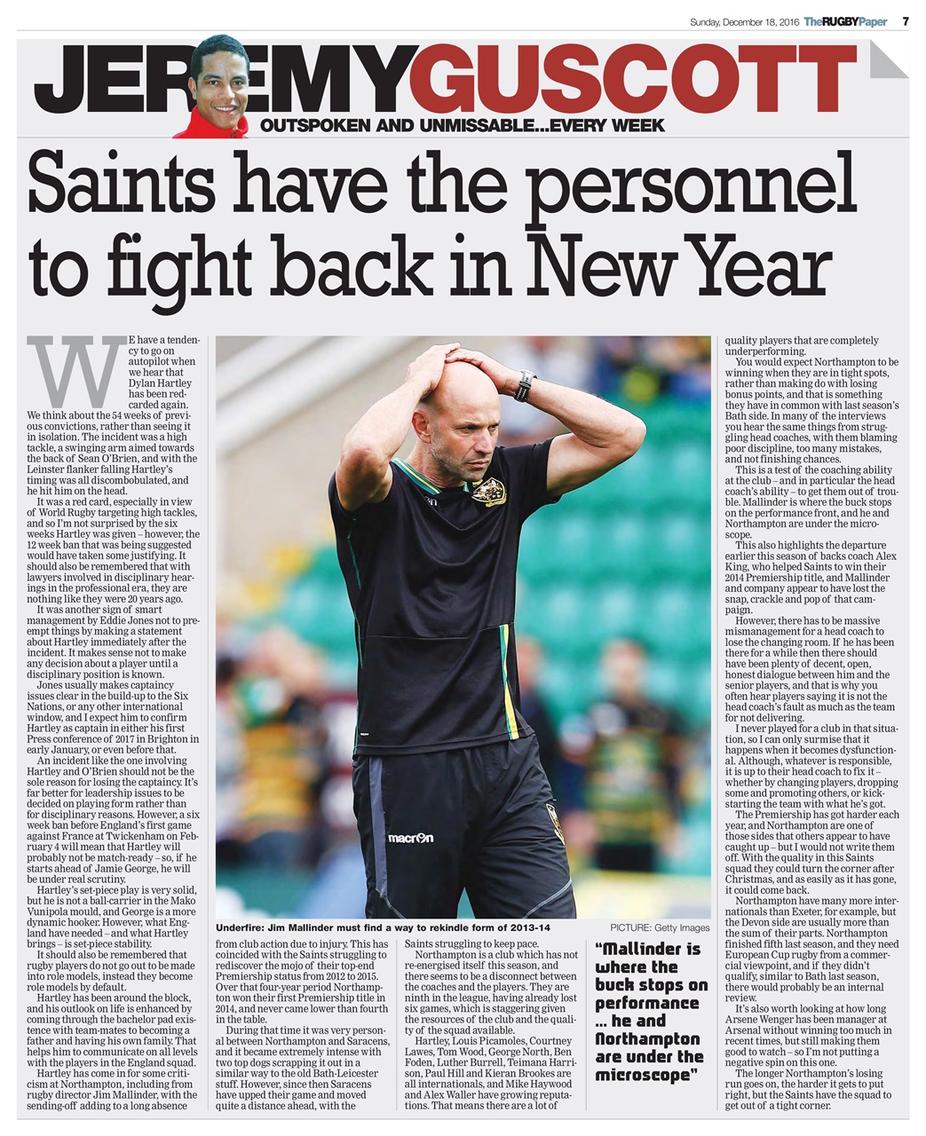 The Rugby Paper Preview Pages