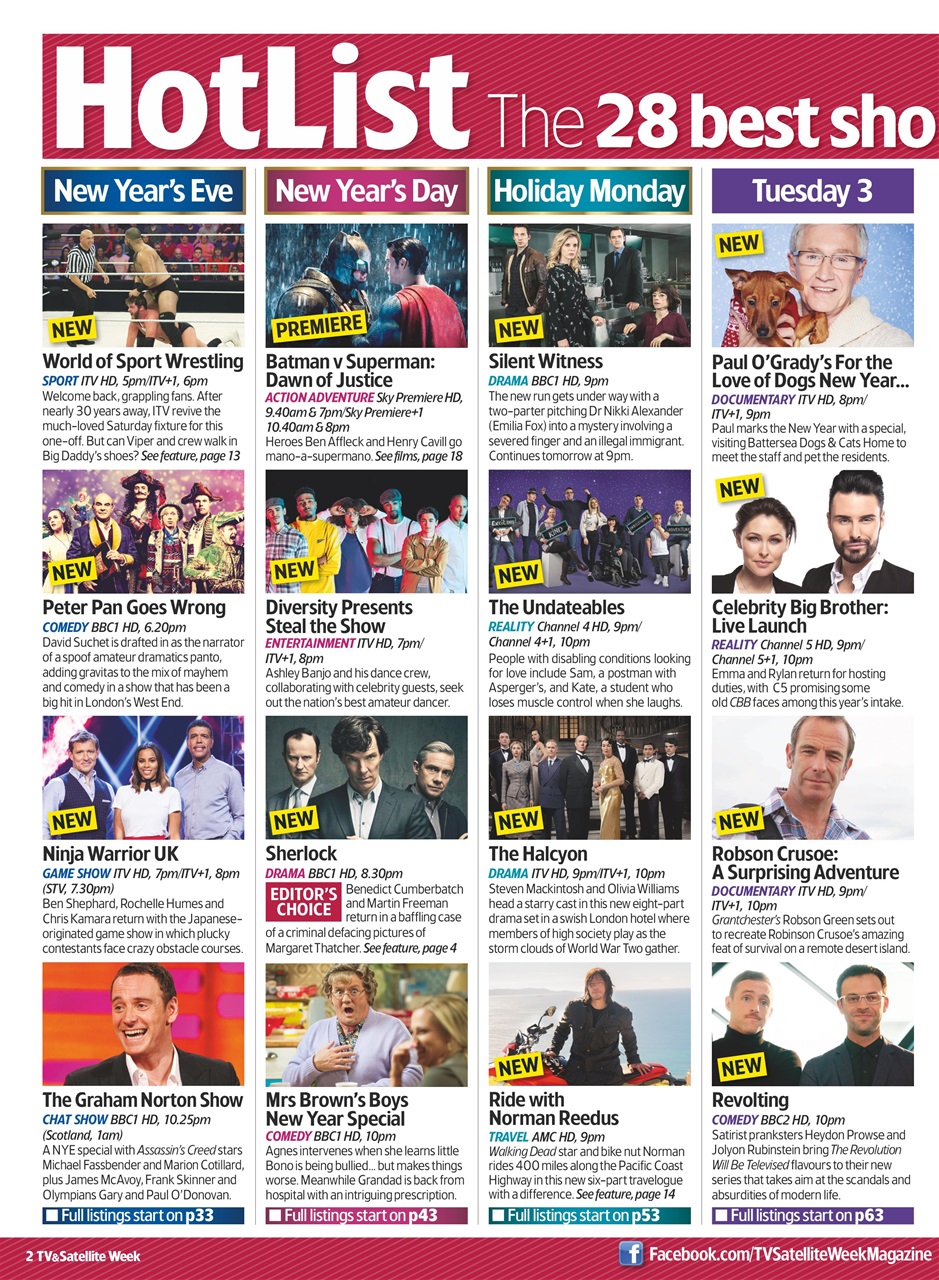 TV & Satellite Week Preview Pages