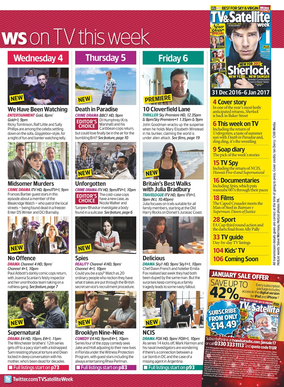 TV & Satellite Week Preview Pages