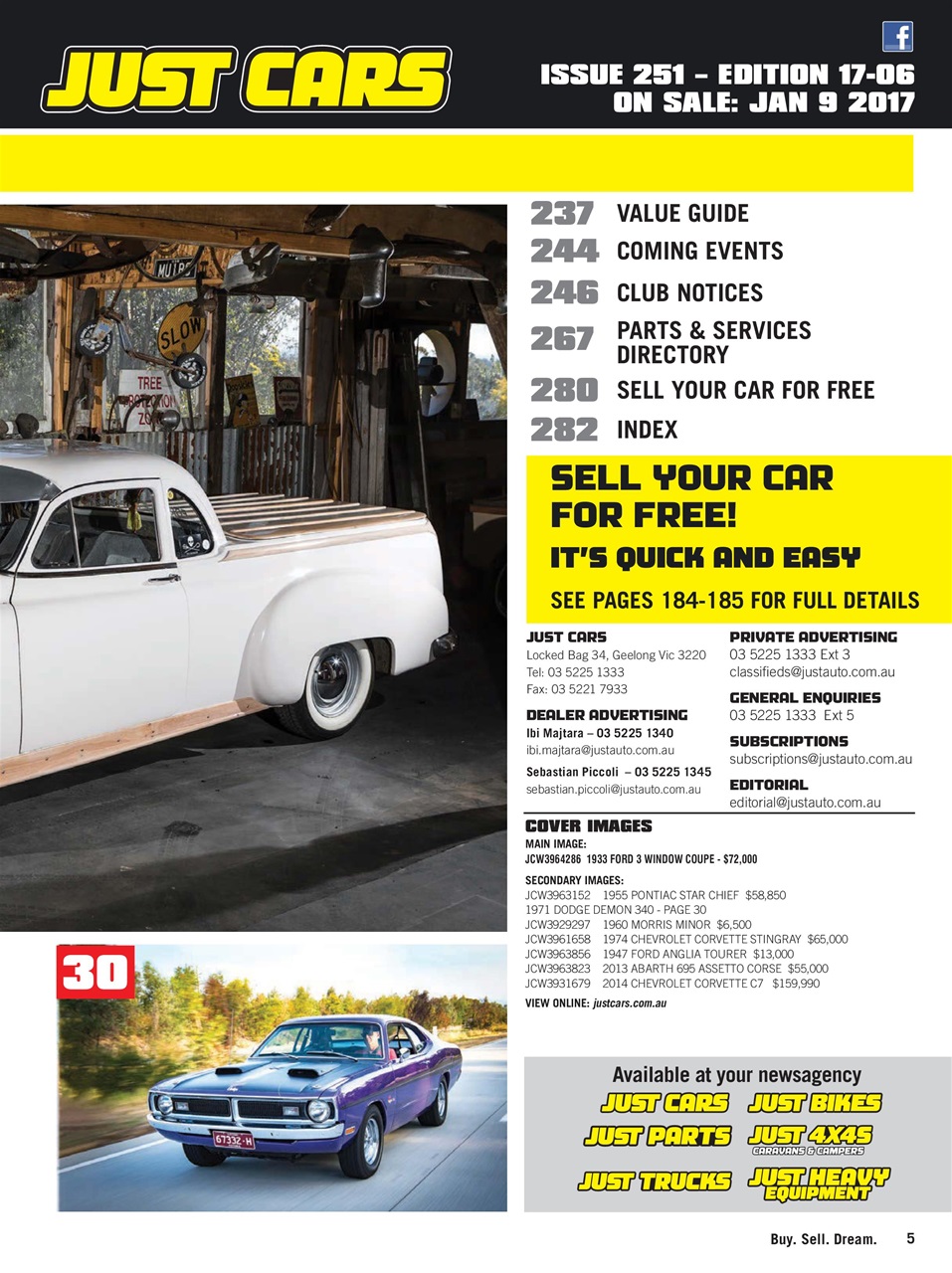 JUST CARS Preview Pages