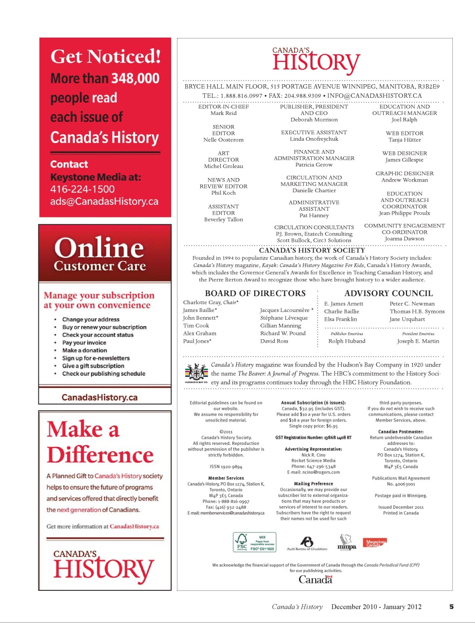 Canada's History Preview Pages