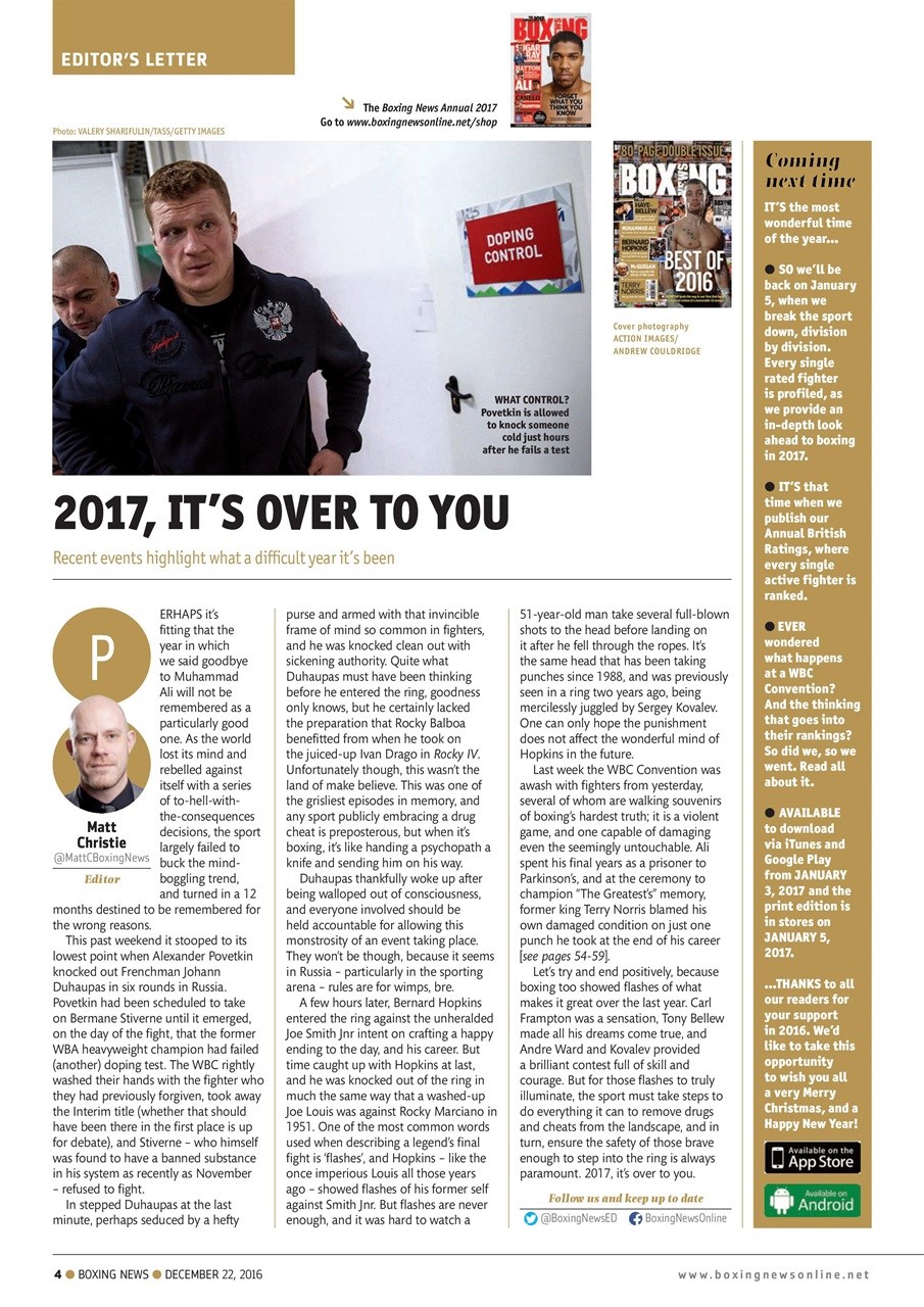 Boxing News Preview Pages