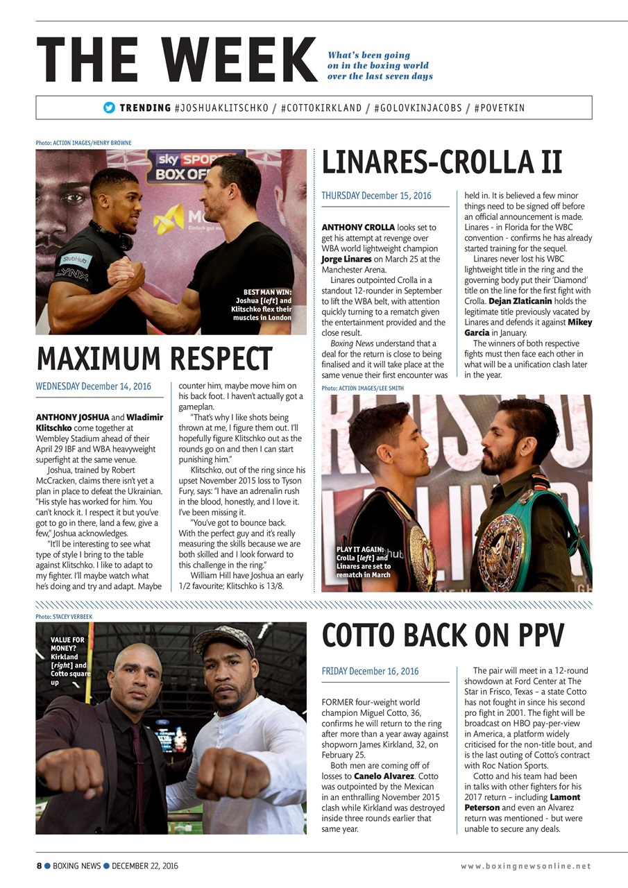 Boxing News Preview Pages