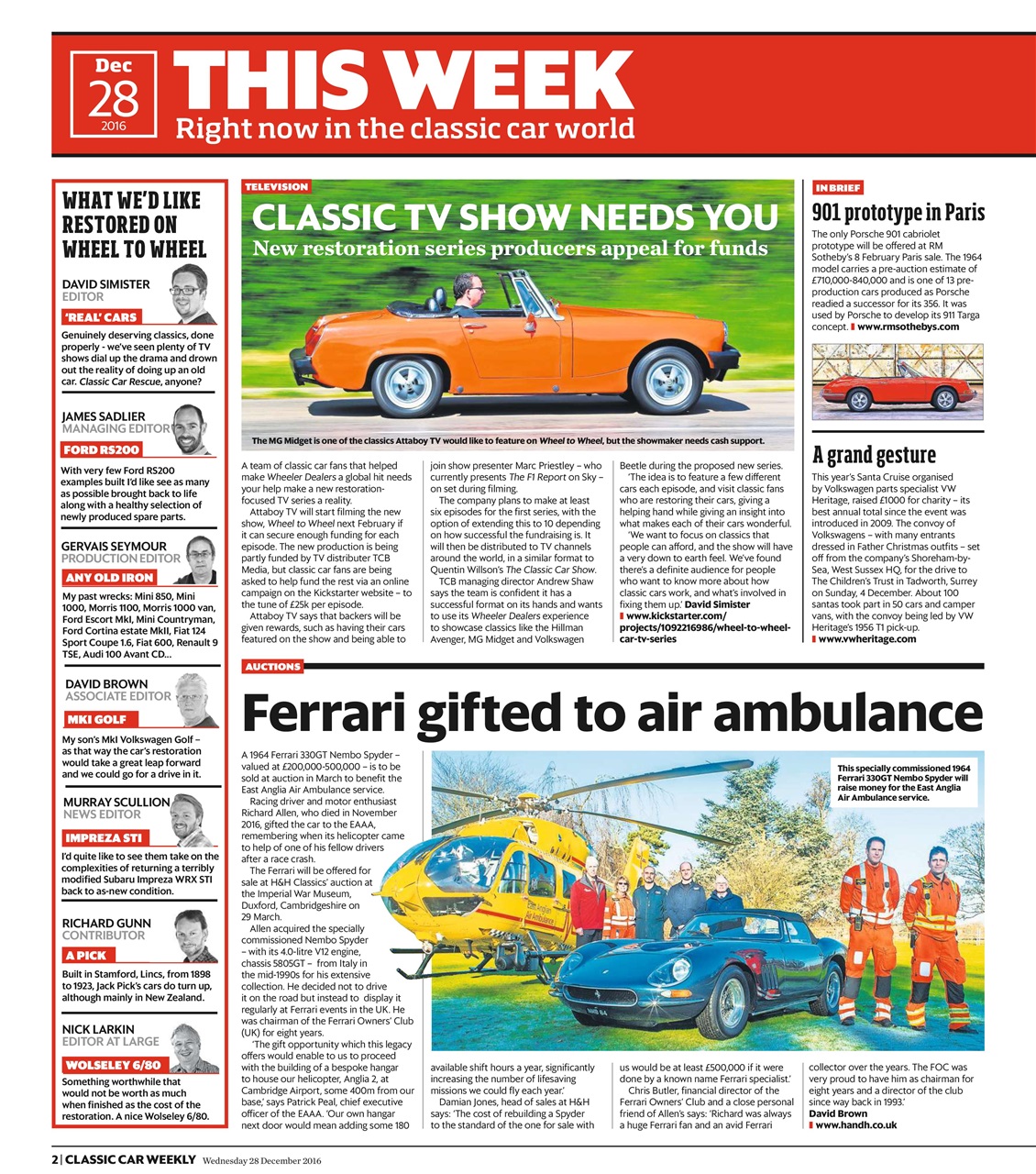 Classic Car Weekly Preview Pages