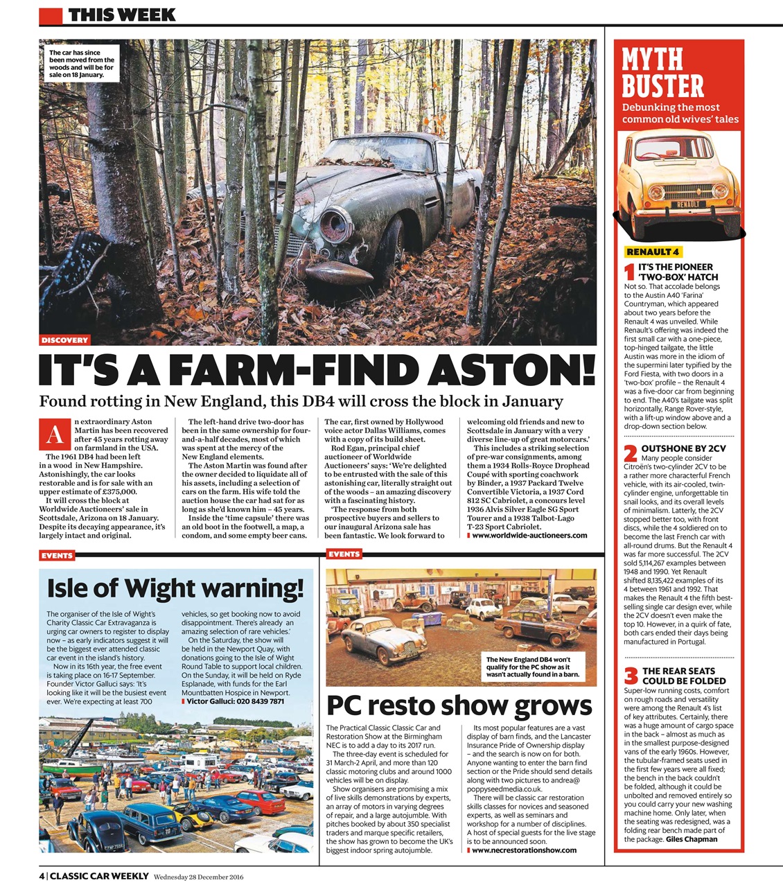 Classic Car Weekly Preview Pages