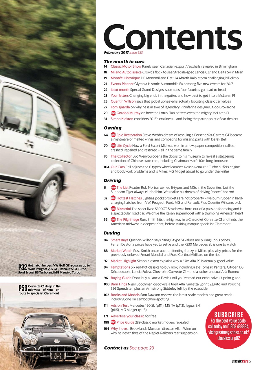 Classic Cars Preview Pages