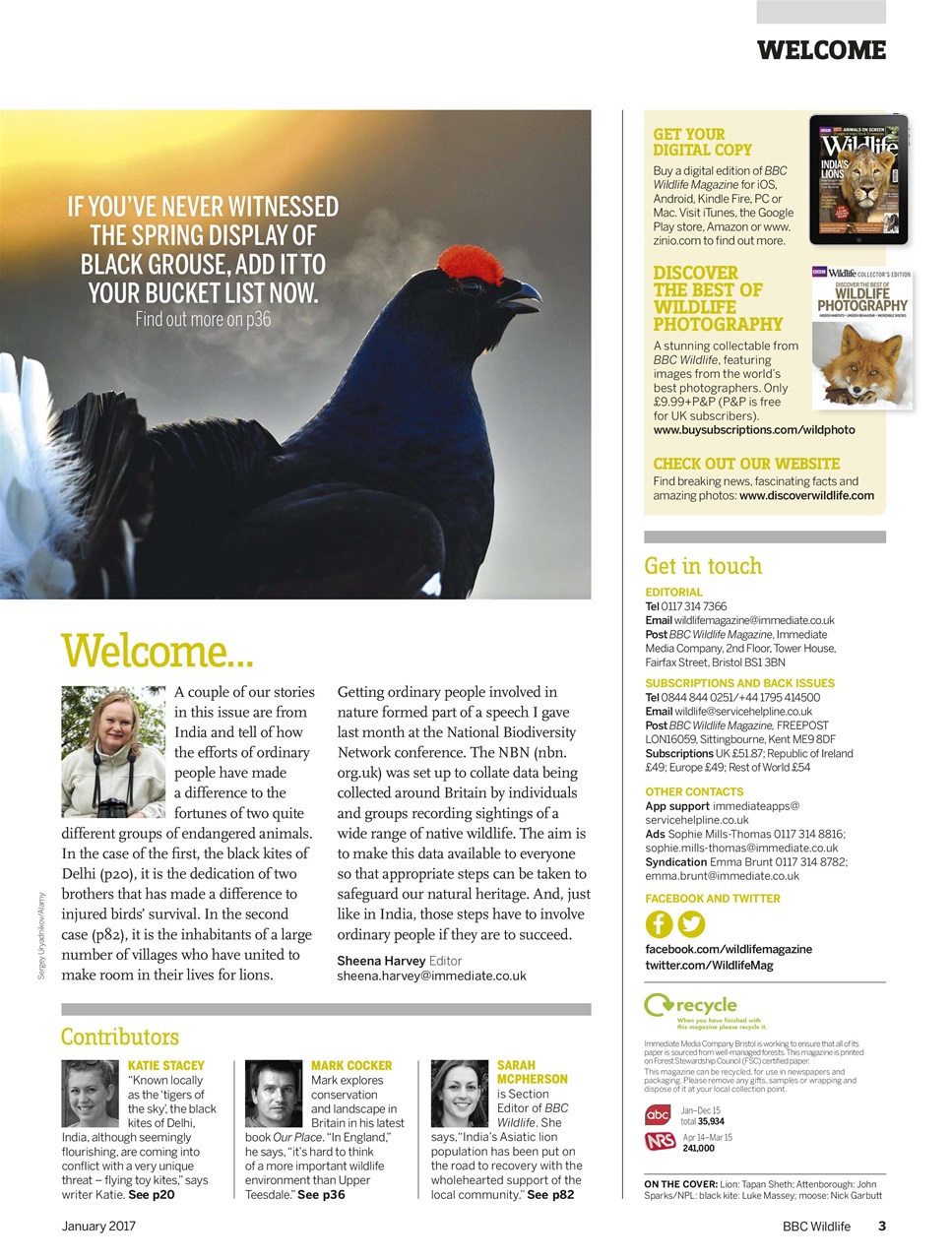 BBC Wildlife Magazine Preview Pages