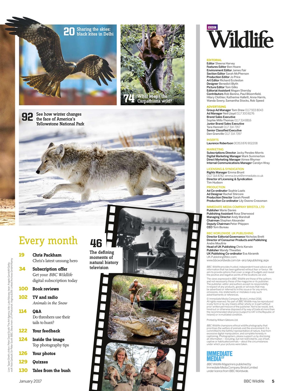 BBC Wildlife Magazine Preview Pages