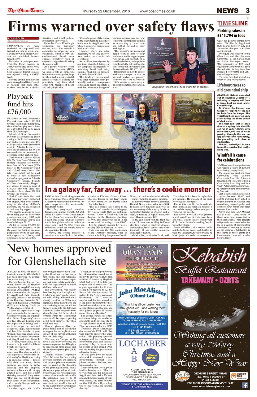 The Oban Times & Lochaber Times Preview Pages