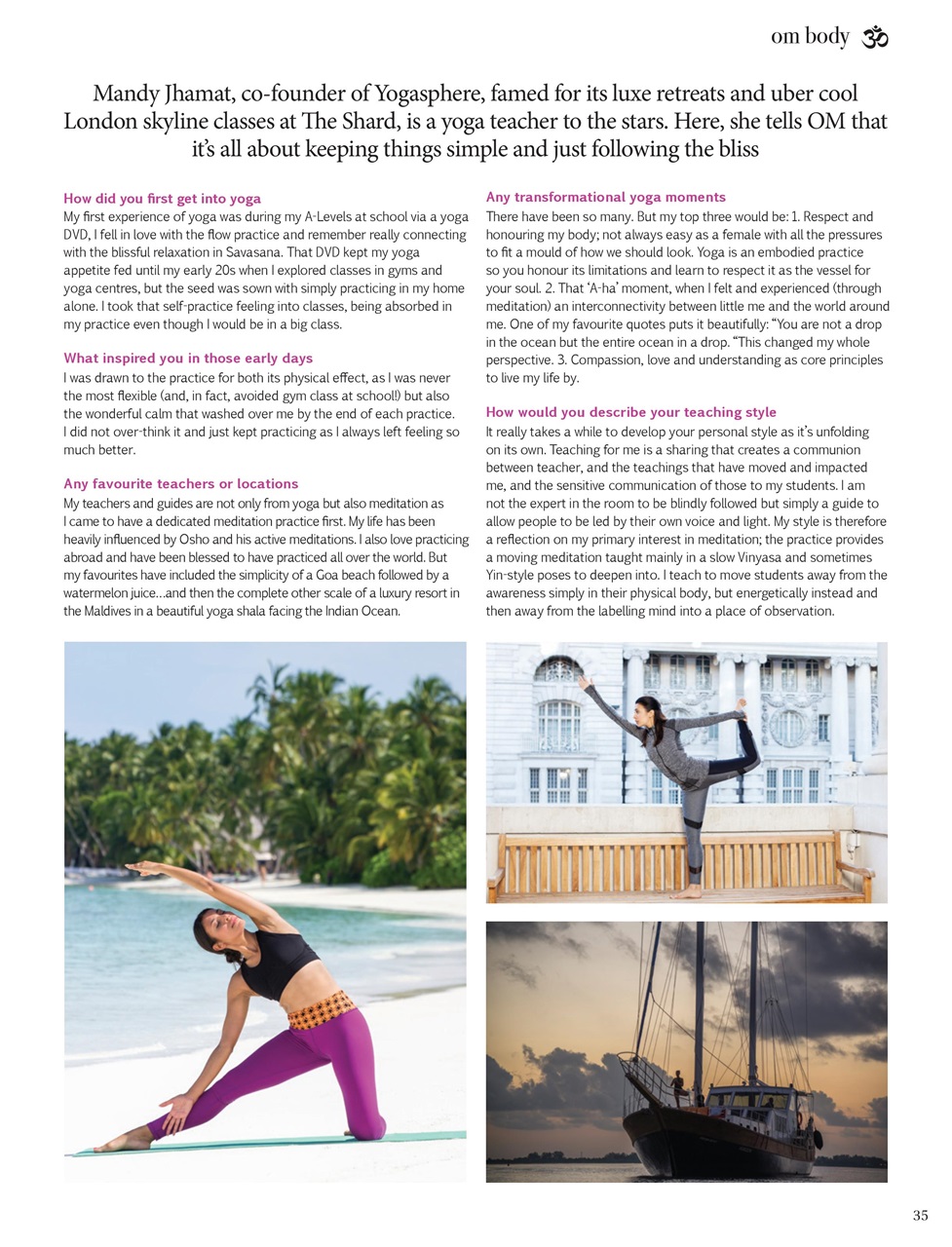 OM Yoga Magazine Preview Pages