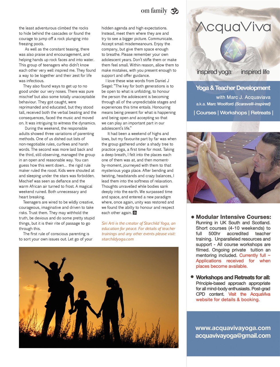 OM Yoga Magazine Preview Pages