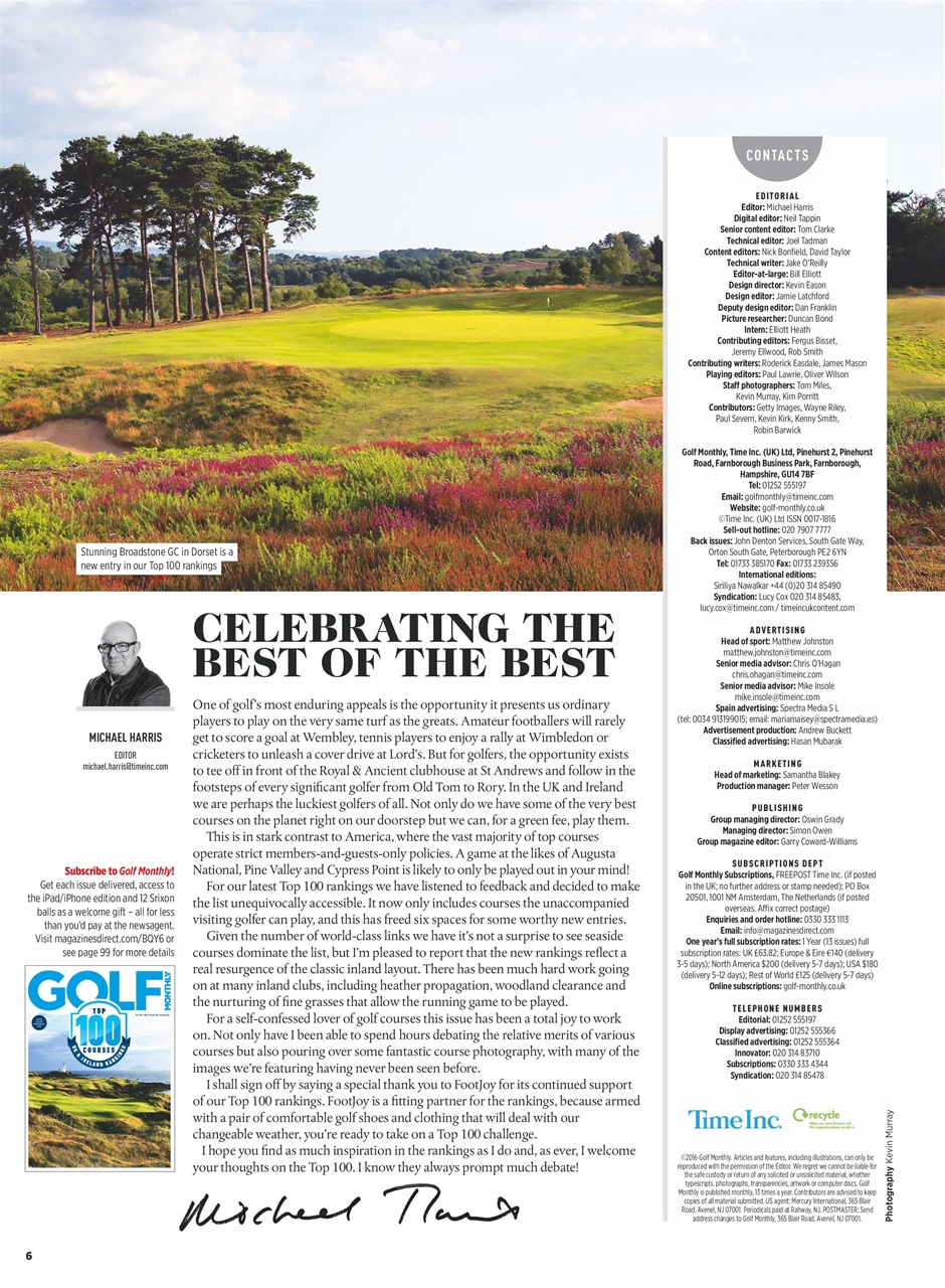 Golf Monthly Preview Pages