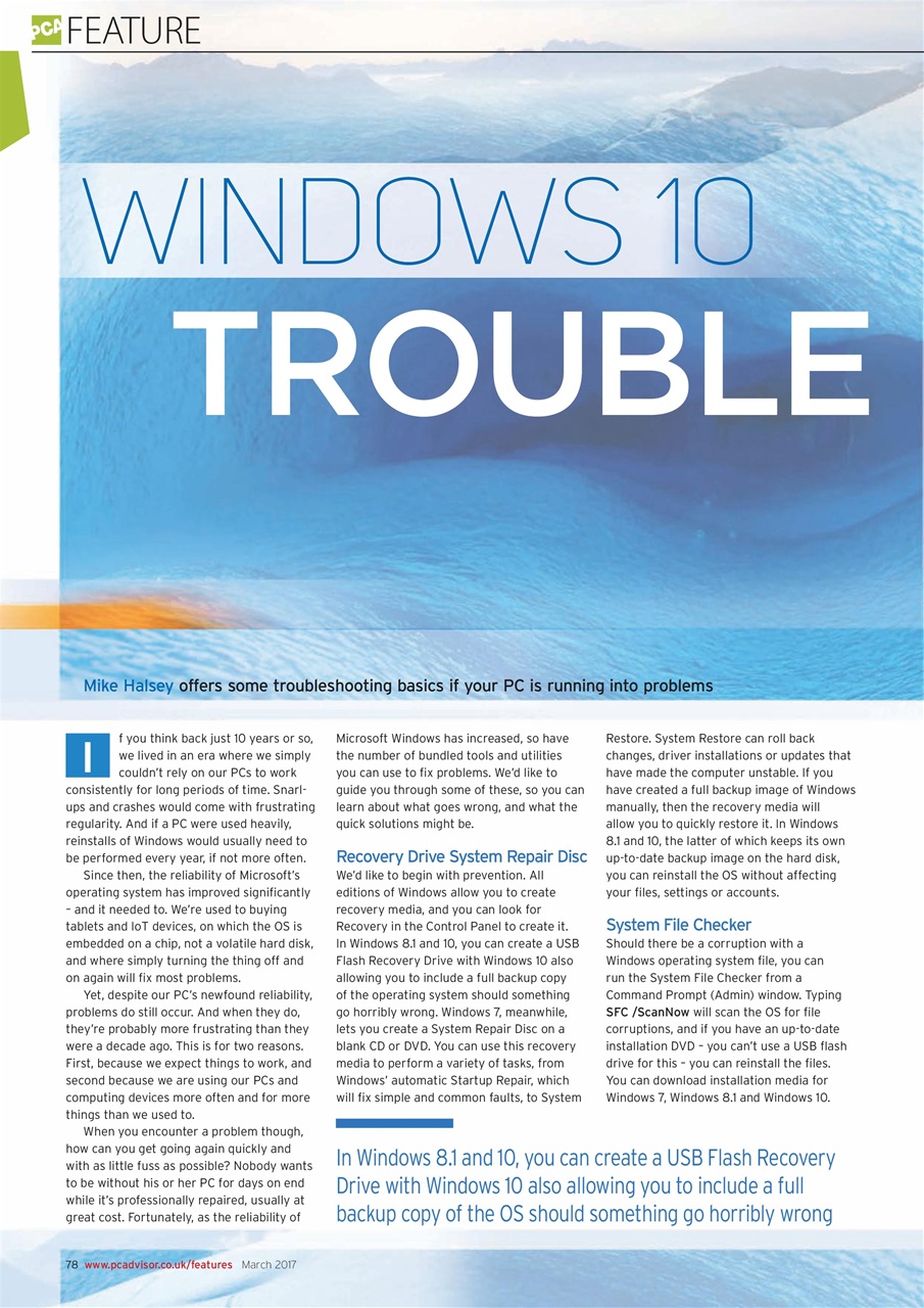 Tech Advisor Preview Pages