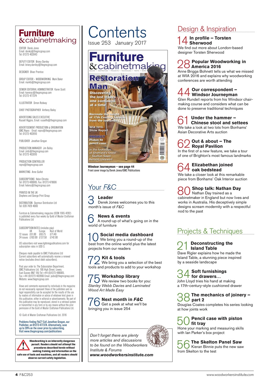 Furniture & Cabinetmaking Preview Pages