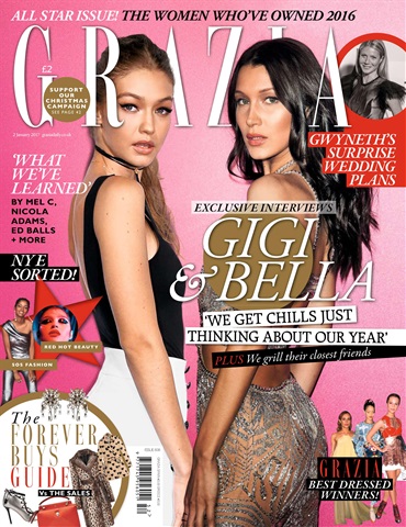 Grazia issue 2nd January 2017