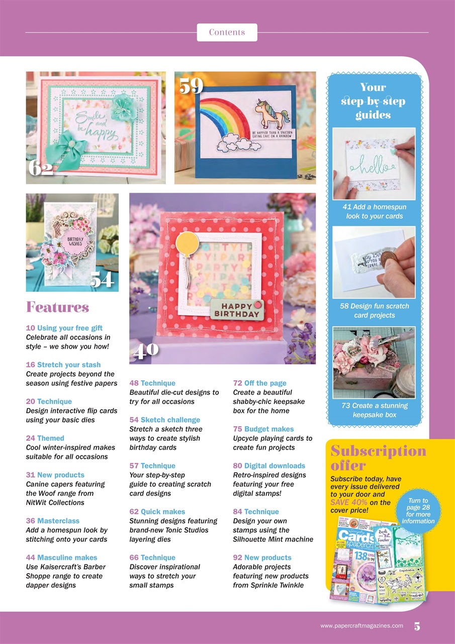 Simply Cards & Papercraft Preview Pages