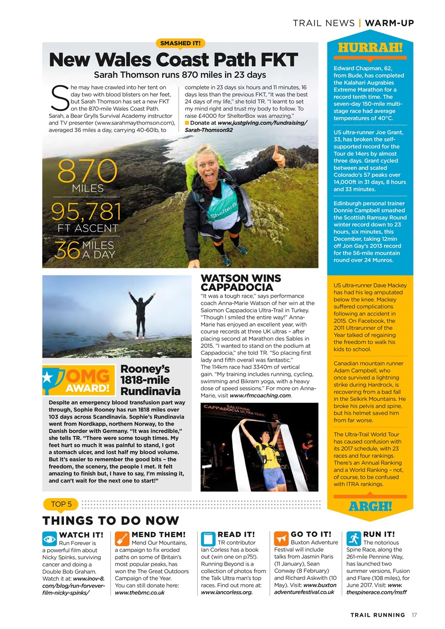 Trail Running Preview Pages