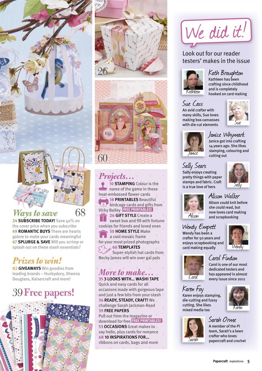 Papercraft Inspirations Preview Pages