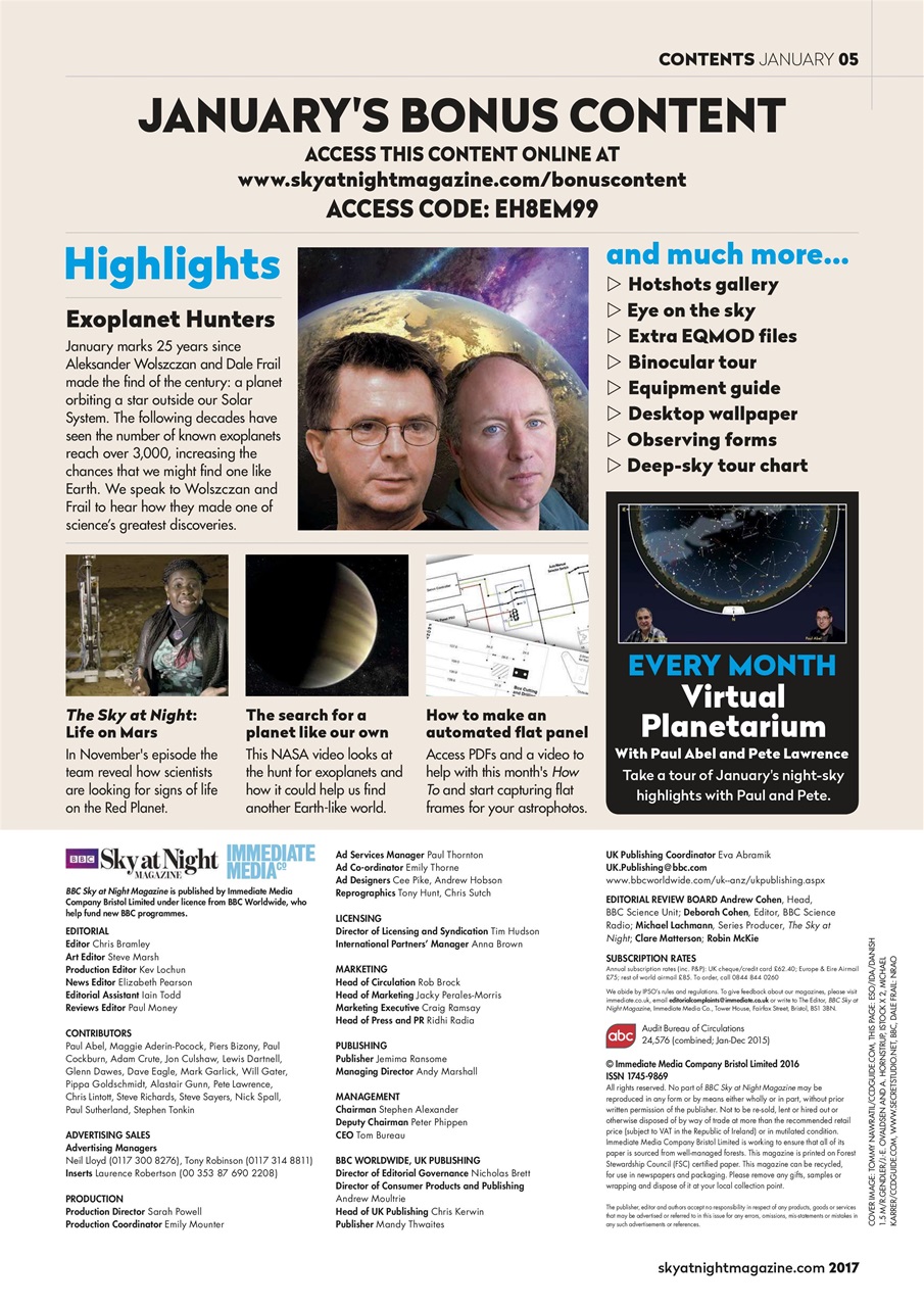BBC Sky at Night Magazine Preview Pages