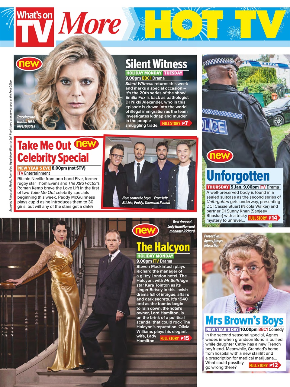 What's on TV Preview Pages