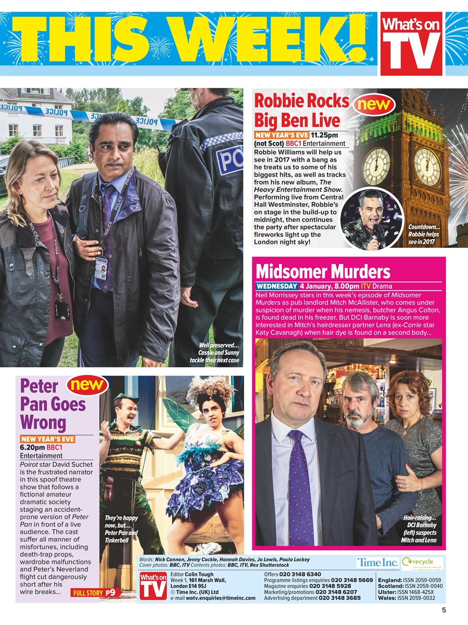 What's on TV Preview Pages