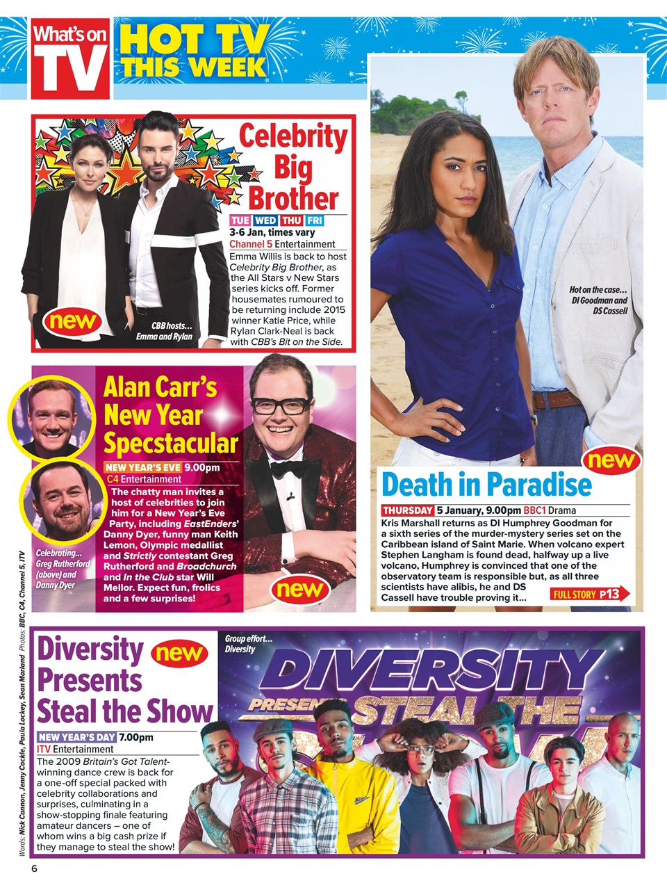 What's on TV Preview Pages